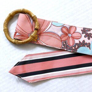 Bright Bold Belt - reversable floral / striped